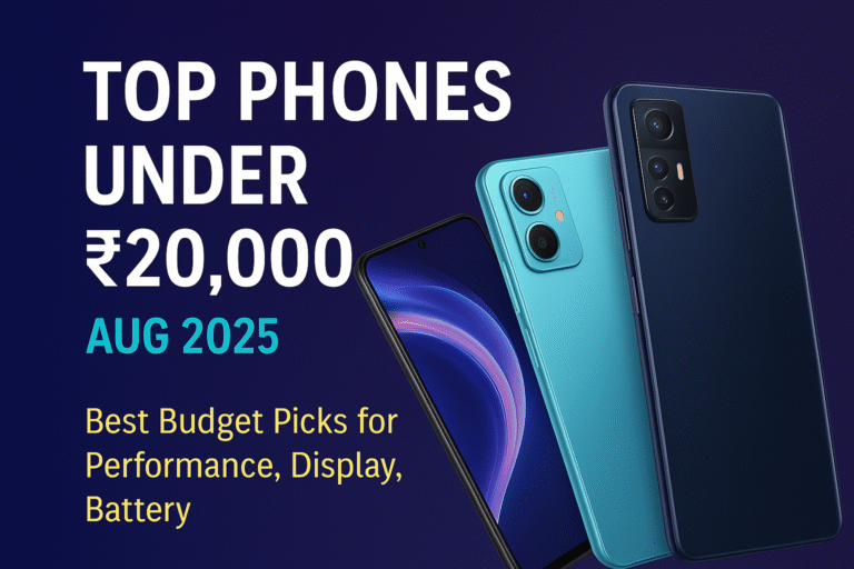 Top 5 Smartphones Under ₹20,000 in August 2025 | Best Budget Picks